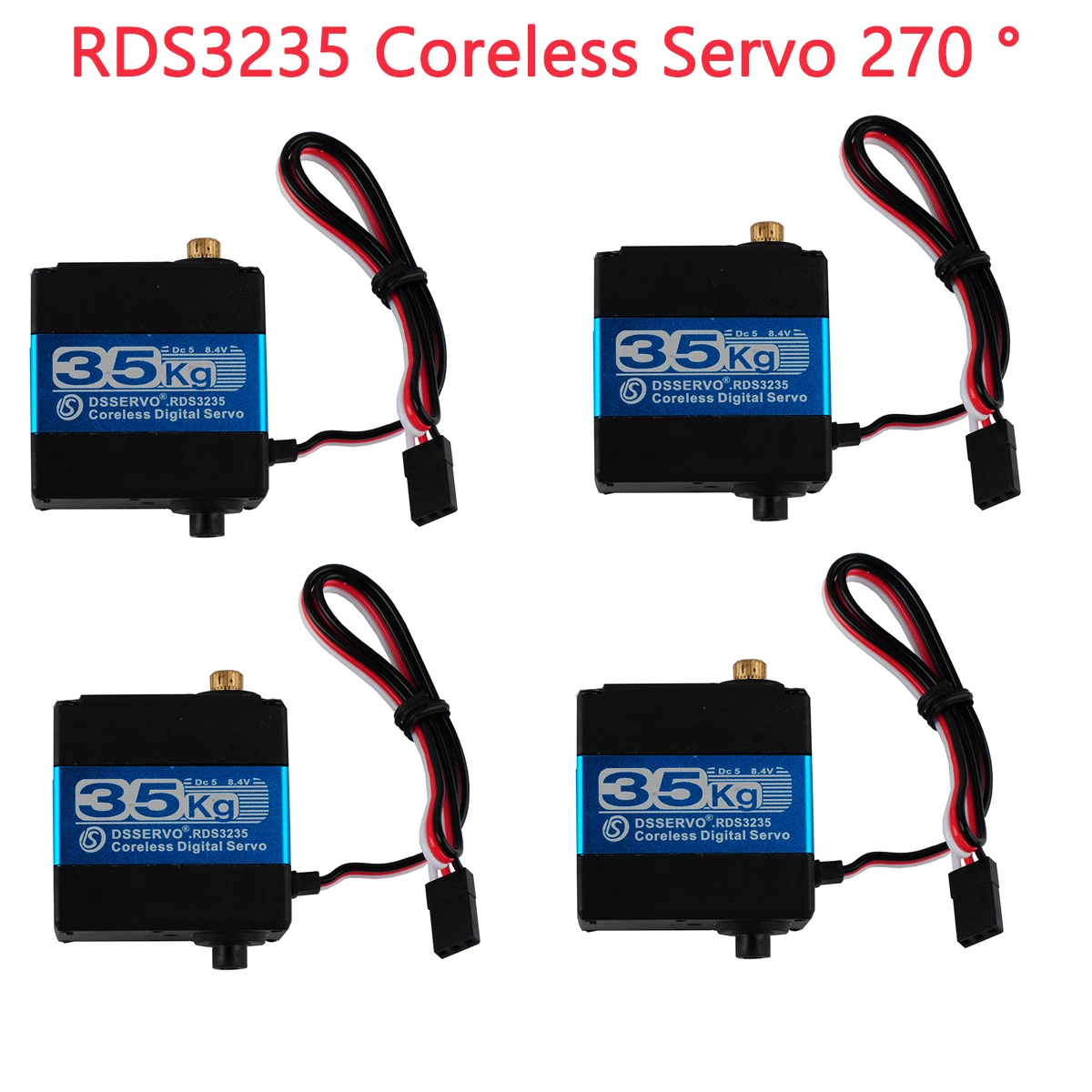 

4Pcs 35KG RDS3235 Coreless Digital Servo Hight Torque Metal Gear RC Robot Servo Motor,270 °