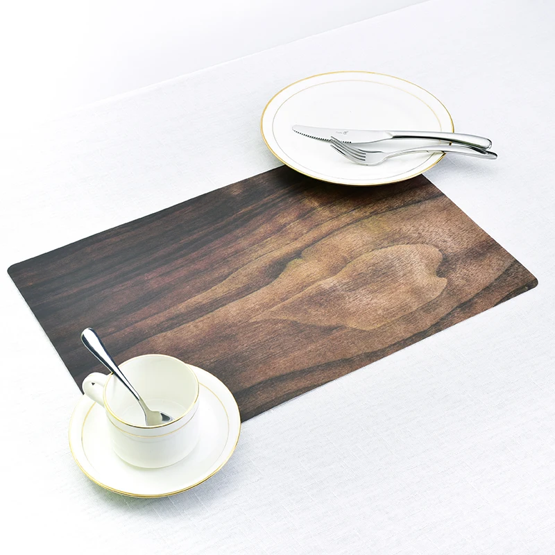 New Dining Tables Place Mats Wood Grain Creative Personality Eat