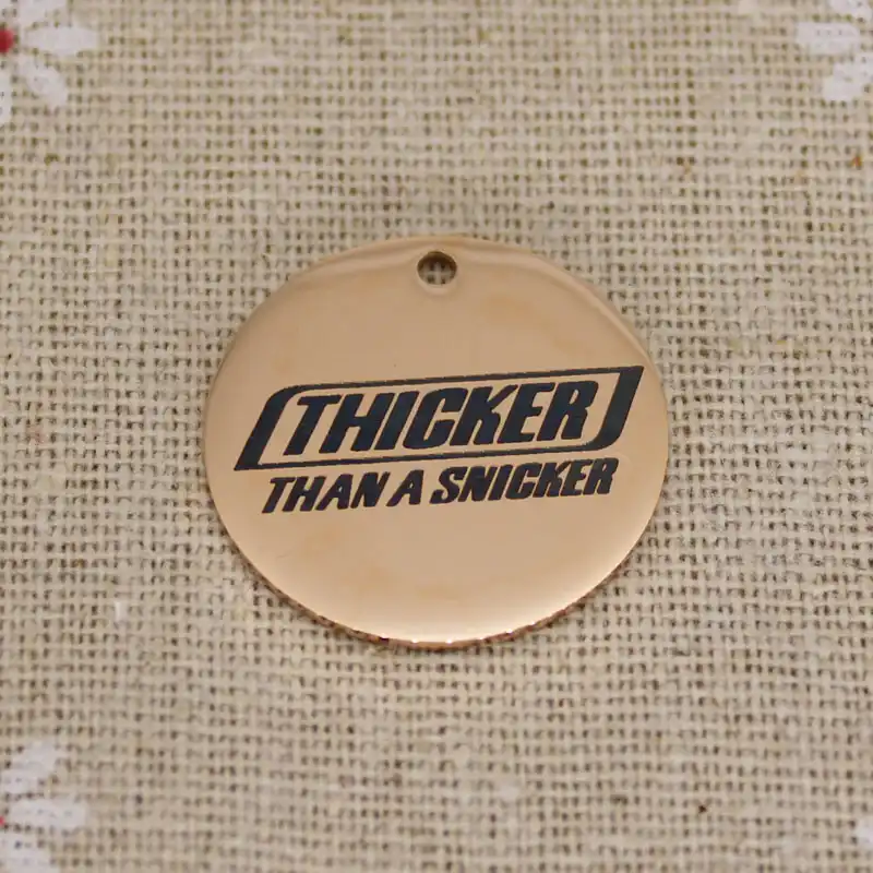 Ladyfun настраиваемый Шарм из нержавеющей стали толще чем SNICKER Charm подвеска 25 мм 20