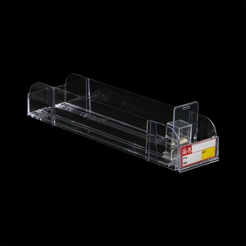 

28cm Length PC clear all-in-one supermarket shelf pusher divider Automatic propulsion locker drawer Cigarette drink propeller