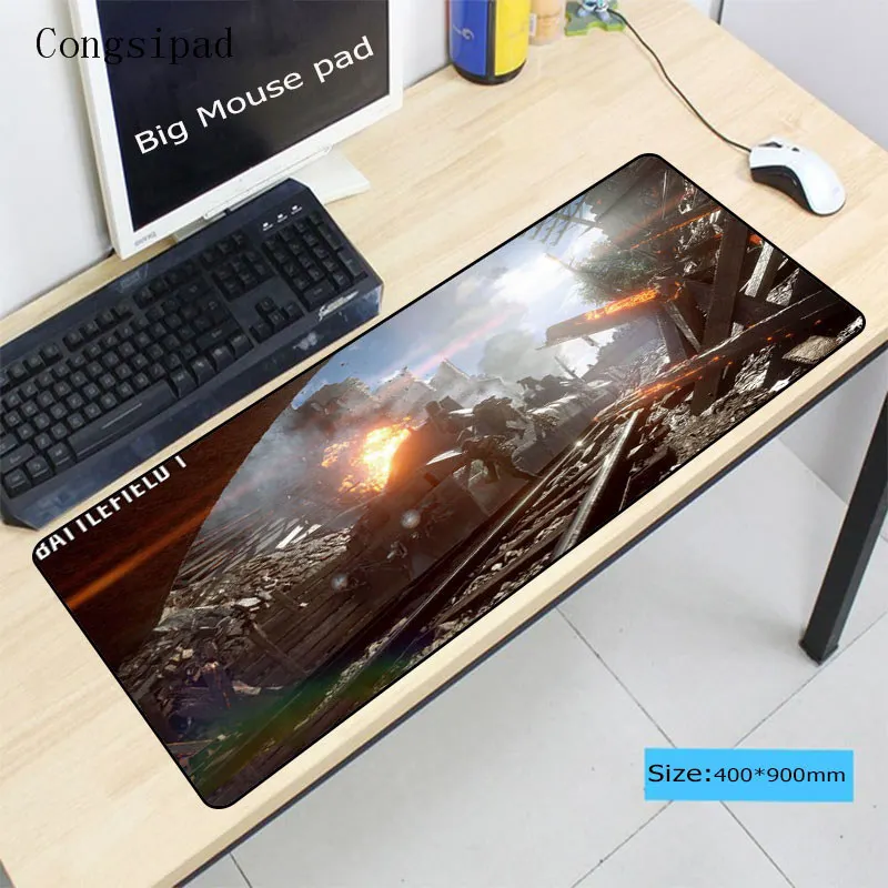 

Congsipad Large Gaming Mouse Pad Gamer Locking Edge Keyboard Mouse Mat Gaming Mousepad for CS GO LOL Dota Game Battlefield 4