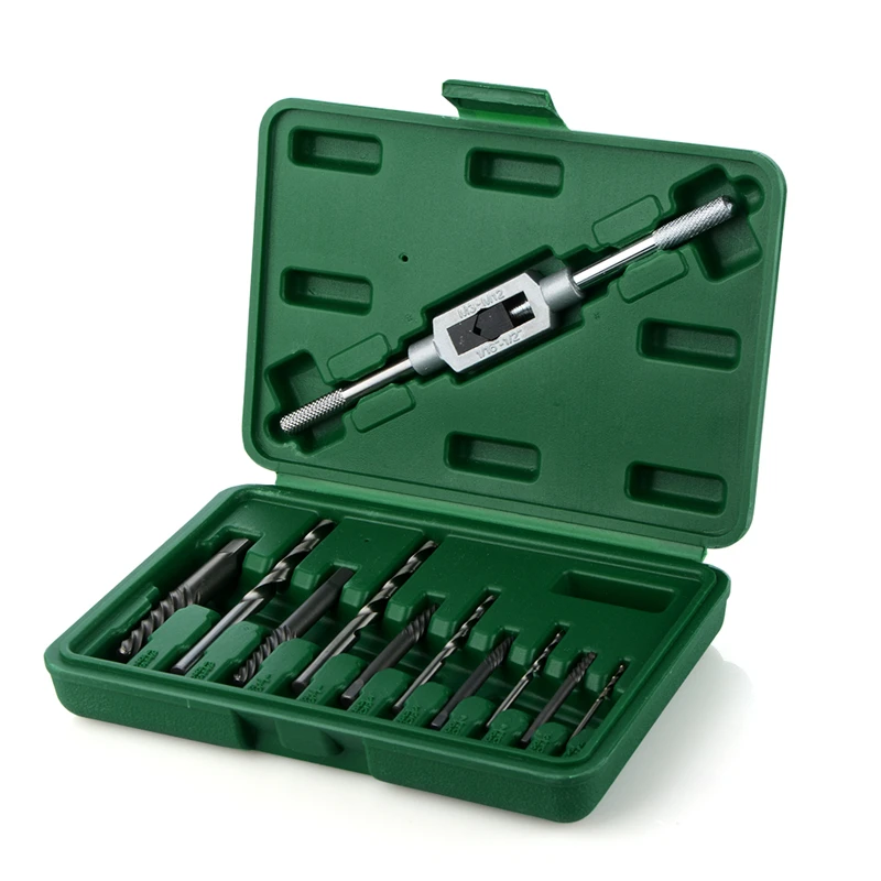  11Pcs Screw Extractor Tool Kit Drill Bit Set Hole Saw Used In Removing The Metal Damaged Screws Wit