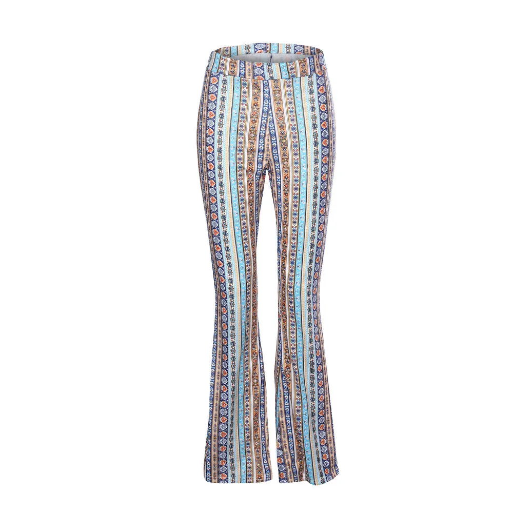 

vintage floral flared pants bell bottom wide leg trousers women clothes streetwear loose korean spring legging soft lure c0314