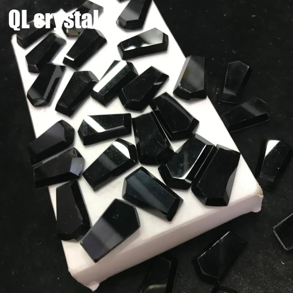 QL Кристалл 14x24 мм кристалл Популярные DIY Одежда одежды обуви сумки клей на плоских спинках стеклянные кристаллы, стразы