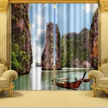 Фото печать стереоскопический 3d занавеска s только красивый вид на море 3 d печать тонкая Затенение занавеска ткань