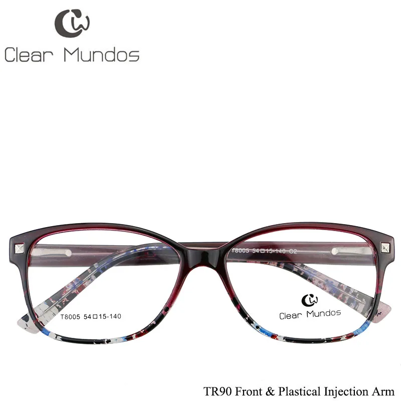 CLEAR MUNDOS Fashionable Man Glasses Spring Hinge Optical Frames TR90 Glasses Transparent lens Eyeware Cateye Frame for T8005 CLEAR MUNDOS Fashionable Man Glasses Spring Hinge Optical Frames TR90 Glasses Transparent lens Eyeware Cateye Frame for T8005
