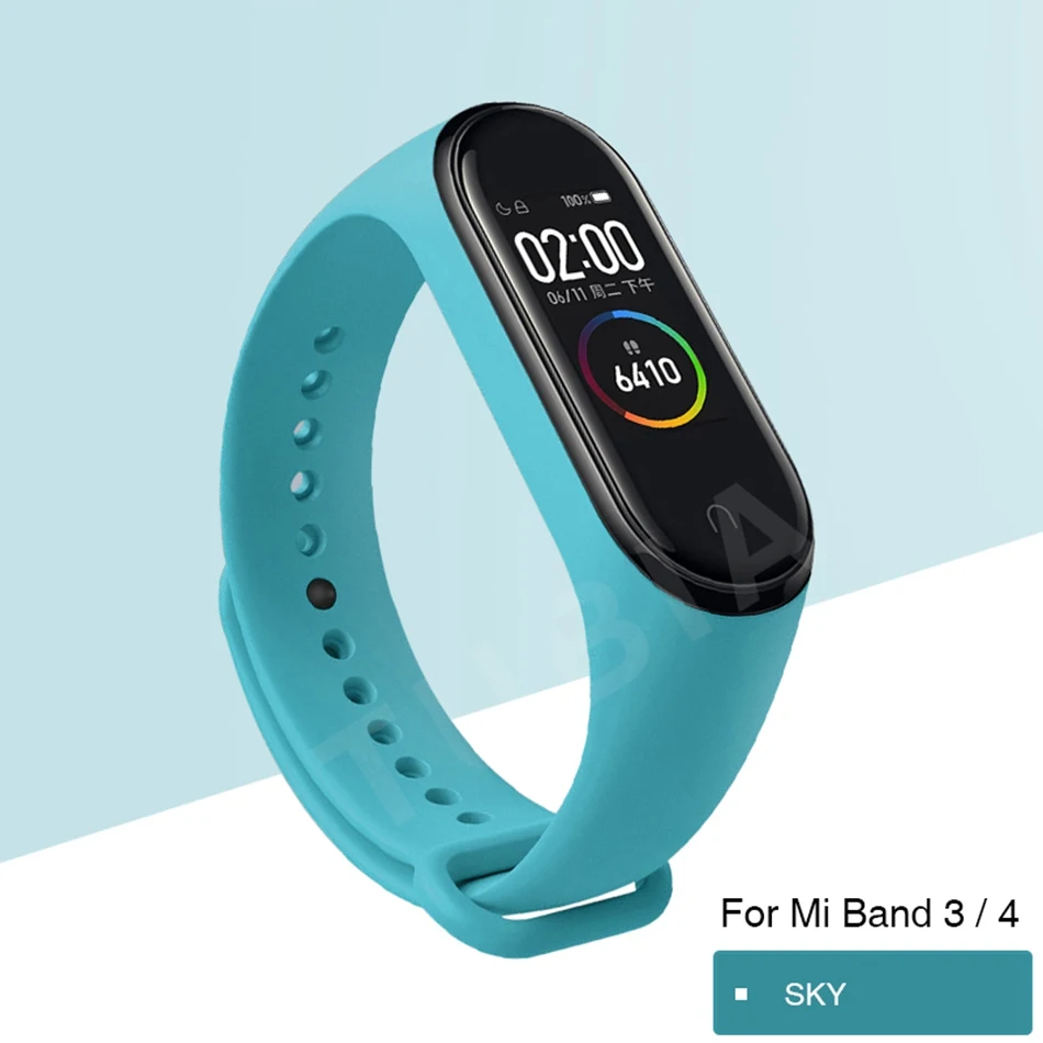 Clear mi Band 4 3 ремешок на запястье для Xiaomi mi Band 3 4 Браслет Силиконовый mi band 3 4 NFC аксессуары Smart mi band 4 Correa