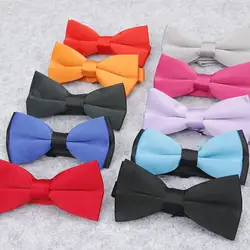 Новая брендовая мужская имитация шелка смокинг Регулируемая модные однотонные Цвет шеи галстук-бабочка для мужчин Свадебная вечеринка