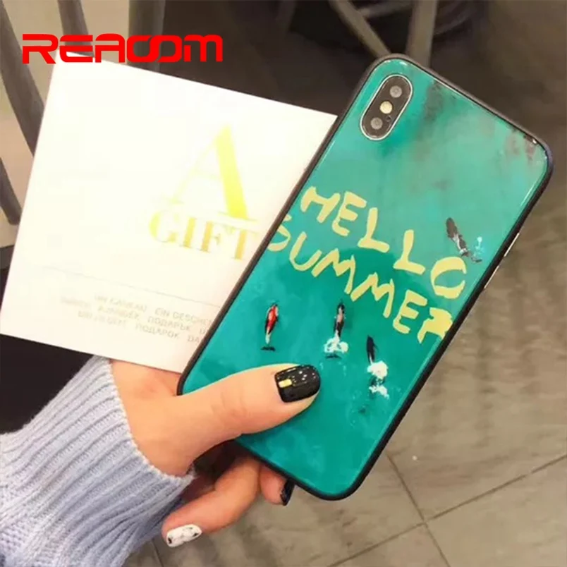 Reaoom Luxury Case for Huawei Nova 2 Fashion Coque Capa Cute Funda Shell Back Tempered Glass Cover |