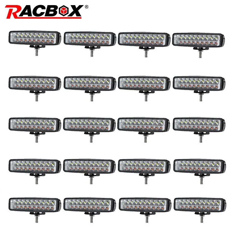 RACBOX 6 дюймовый 18 Вт двухцветный тонкий светодиодный рабочий светильник 12 в 24 В