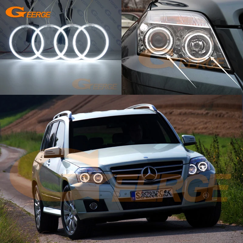 

For MERCEDES BENZ GLK CLASS X204 280 300 320 350 2009 2010 2011 2012 Excellent Ultra bright illumination ccfl angel eyes kit