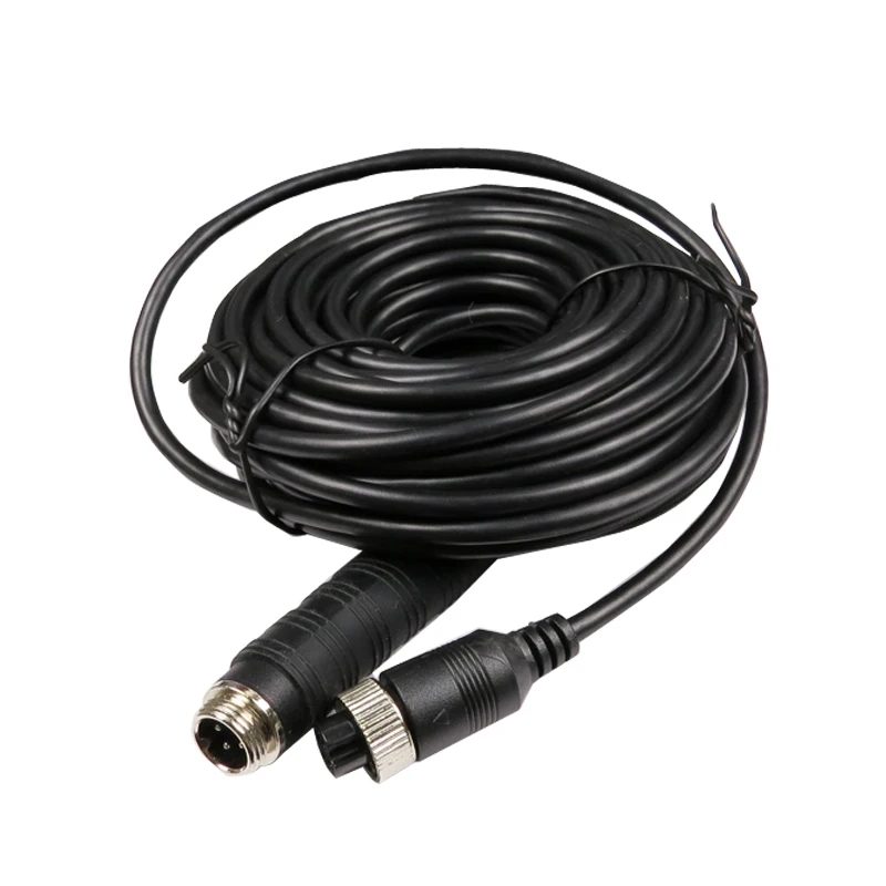 Free Shipping 5M/10M/15M/20M/25M 4 PIN Aviation Connector Cable Video