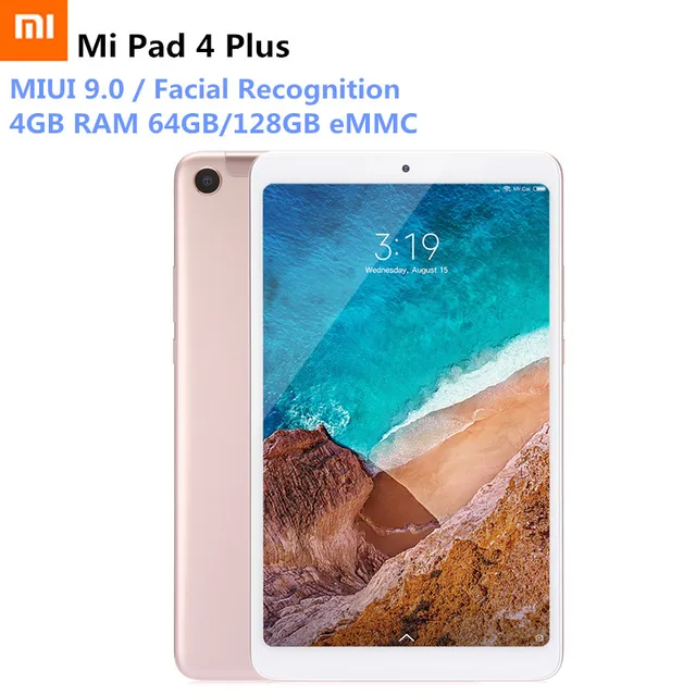 Xiaomi مي الوسادة 4 زائد 4 جرام Phablet 10.1 بوصة MIUI 9.0 كوالكوم أنف العجل 660 64 جيجابايت/12 جيجابايت التعرف على الوجه 13MP المزدوج كمبيوتر لوحي مزود بخدمة الواي فاي PC