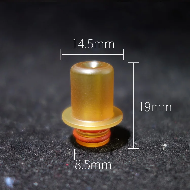 10 шт./лот PEI mtl капельный наконечник 510 ultem pom длинный мундштук желтый черный 3 мм
