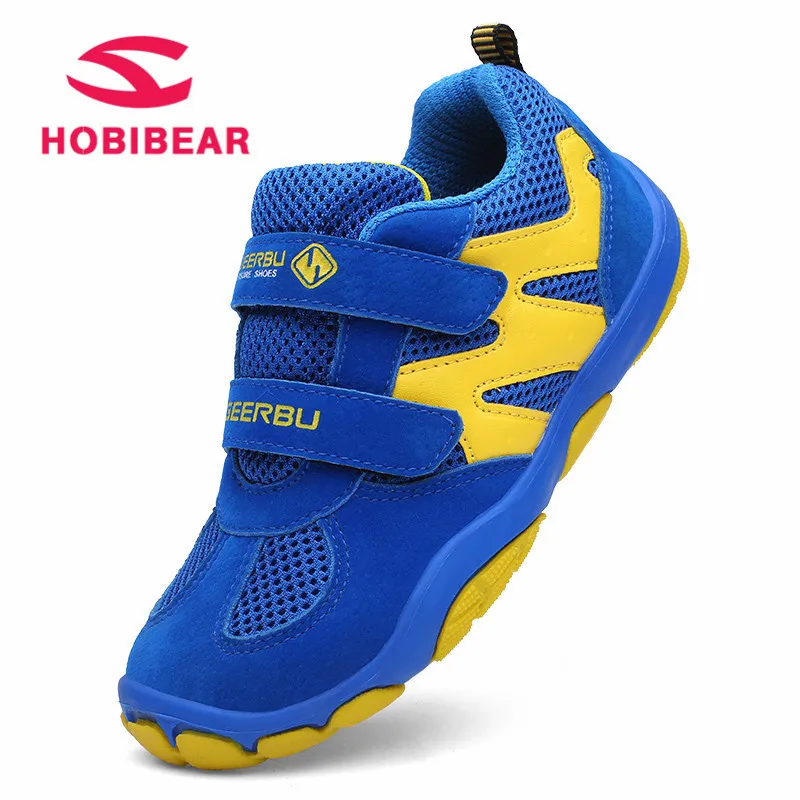 

HOBIBEAR Spring 2018 Children Sneakers Kids Shoes For Girls Soft Leather Casual Shoes Boys New School Running Anti-Slip Sneakers