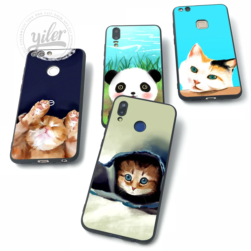 

Cute Cat Dog For Huawei P20 lite Case for Huawei NOVA 3 Cases for Huawei P20 Pro P8 P9 lite P10 lite P20 P Smart NOVA 3i Cases