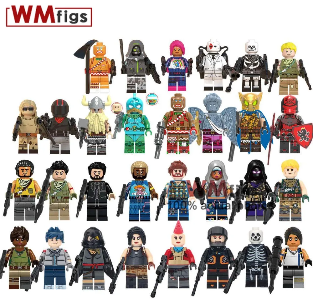 

One Set Legoings Battle Royale Hound Explorer Red Knight Wild Card Figures Building Blocks Toys for Children Gifts