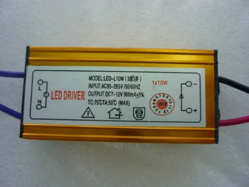 

10w Integrated waterproof IP67 LED Driver DC7-12v 900mA Power Supply wholesale and retail Free shipping