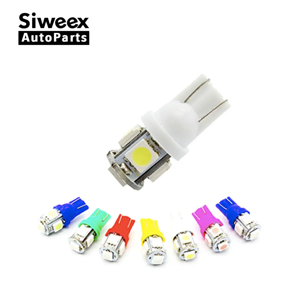 

1 Pcs T10 Wedge 5-SMD 5050 White High Power LED Light Turn Signal Parking License Plate Interior Backup CAR Bulbs 12V