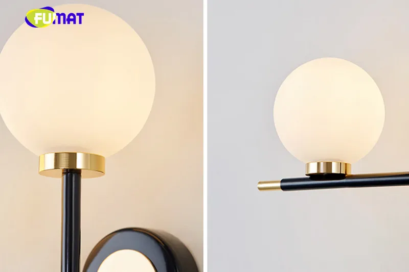 2 Heads Glass Wall Lights 6