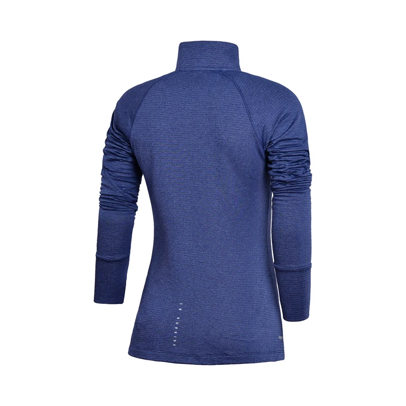 Li-Ning женский топ для бега, футболки с длинным рукавом, теплые флисовые облегающие спортивные футболки с удобной подкладкой ATLN012 CJFM18