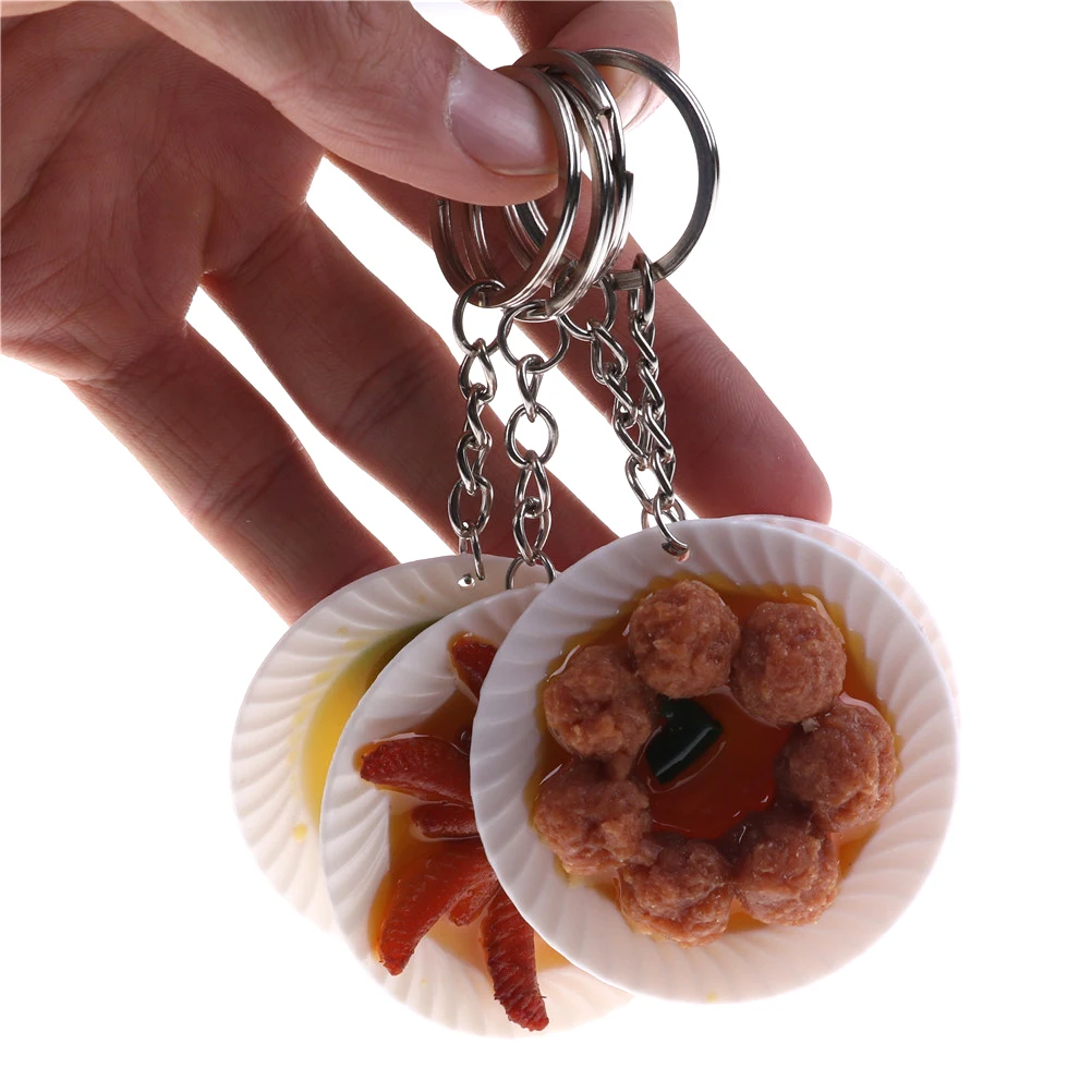 

Fashion Plastic Food Keychain Toys Simulation Sushi Plate Model Key Ring Box Gift Key Chain Unisex 9 Styles Keychain New HOT