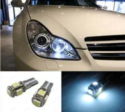 2 шт T10 5 smd 5050 led Canbus безотказные Автомобильные фары W5W 194 5SMD лампочки без ошибок OBC Белый/синий/красный