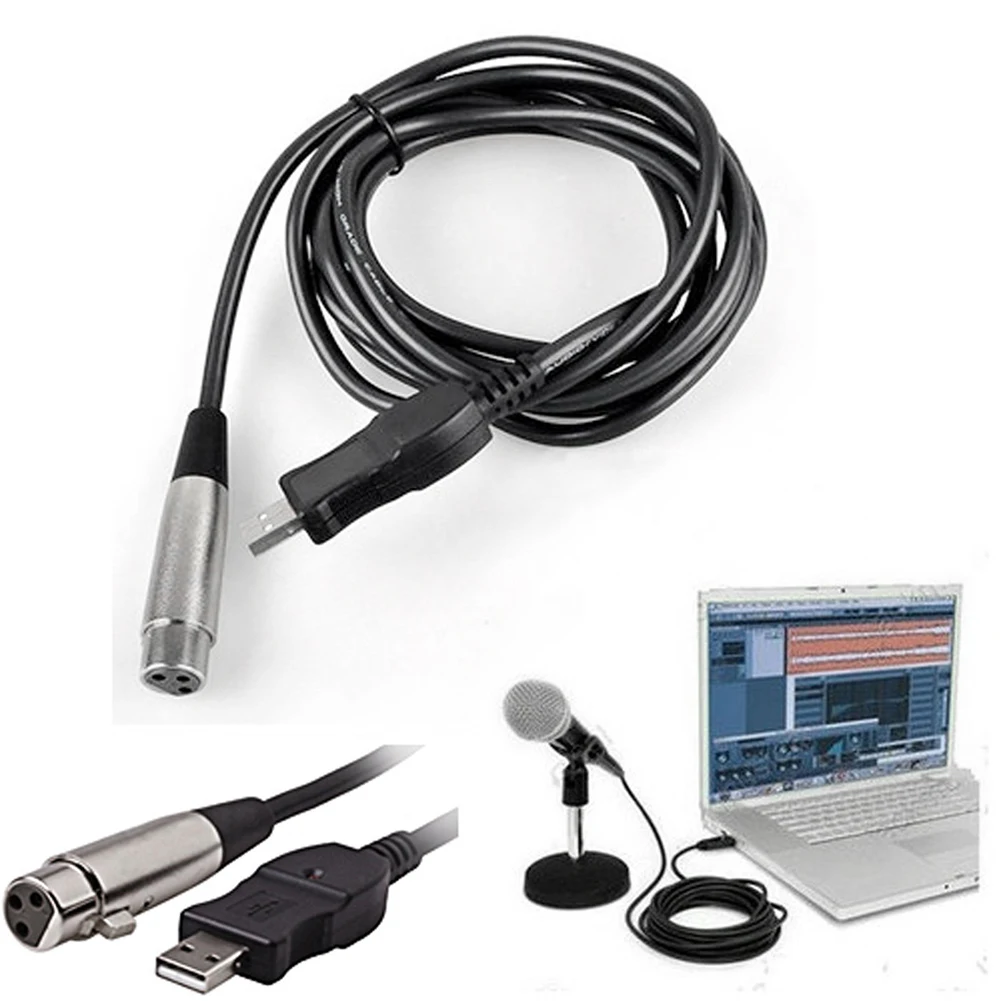 JABS 3 м USB штекер XLR Женский микрофон USB MIC Link кабель