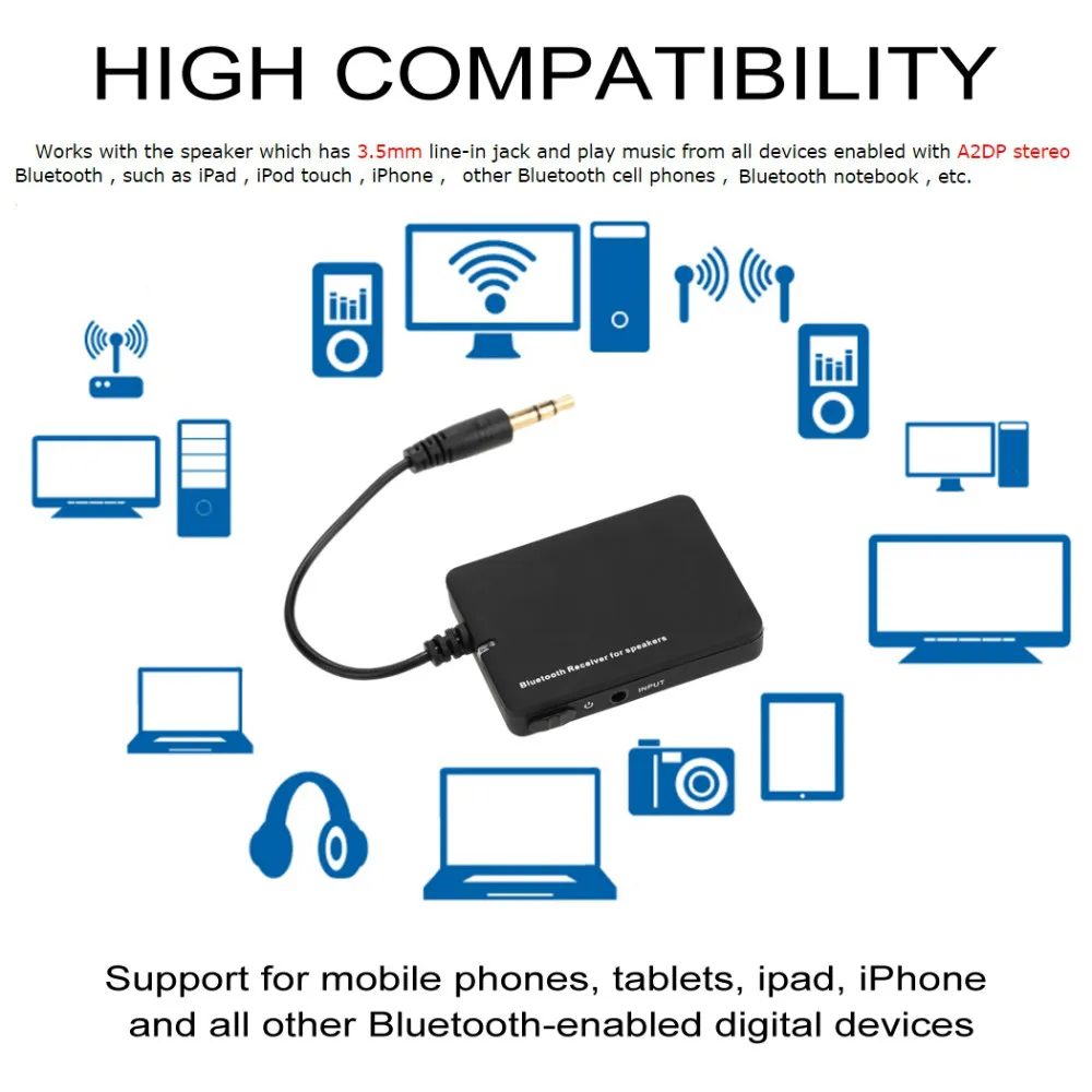Jninsens 3 5 мм Bluetooth аудио приемник для звуковой системы приемный музыкальный с
