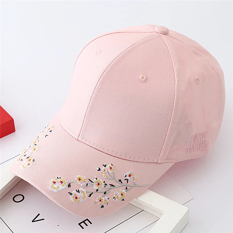 plain black baseball cap Approx.63cm-68cm Women Flowers Caps Snapback Floral Baseball Caps Fashion Leisure pretty hat chidren gifts fashion baseball caps Baseball Caps