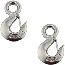 Сверхмощный нержавеющей подъемный крюк крана с предохранителем и универсальным питанием-от источника переменного или дюйма предел нагрузки 3 T морской катер 320A кнопки закрытия подъемный крюк крана 2 шт