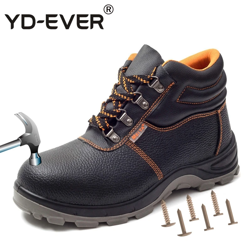 YD EVER Plus Size Men Safety Shoes High Quality Steel Toecap Steel