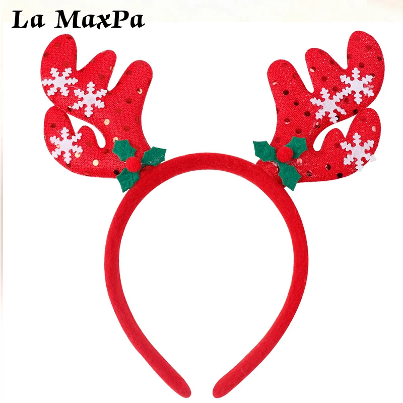 

Reindeer Antler Hair Hoop For Kids Christmas Baby Hair Head Bell HeadBand Buckle Gift Party Decoration Baby Clothing Accessories