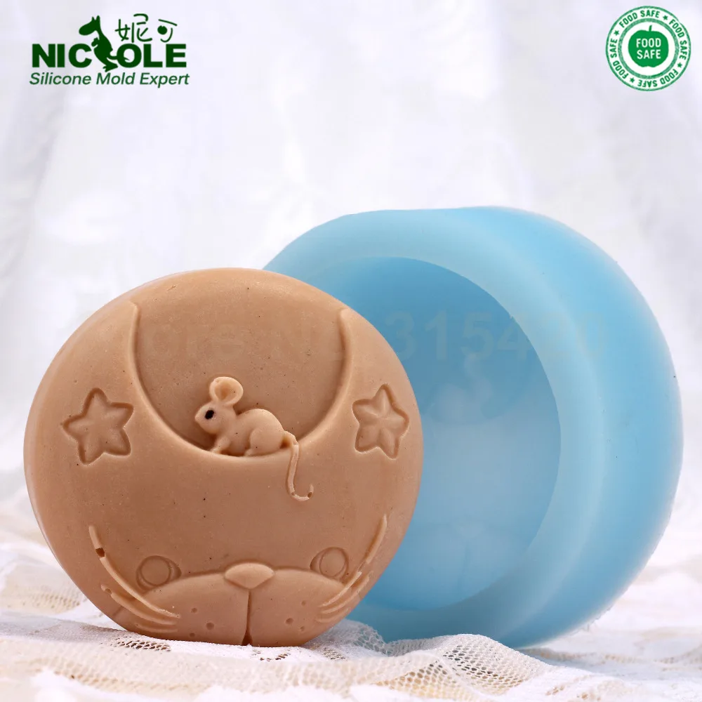 

Nicole New Arrivals Homemade Cute Mouse Silicone Soap Molds Natural Soap Molds Animals Soap Molds