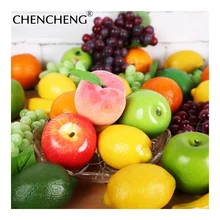 CHENCHENG, 11 шт./лот, искусственная модель фруктов Apple, груша, банан, пена, сделай сам, пластик, реалистичные, искусственные фрукты для домашнего декора