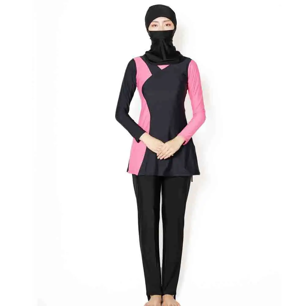 DRO плюс размер Мусульманский купальник женский скромный цветочный принт полное покрытие Мусульманский купальник хиджаб ислам Буркини пляжная одежда купальный костюм