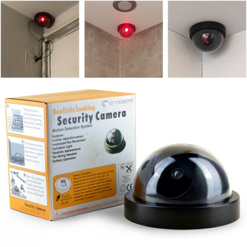 

Surveillance Dummy Led Wireless Fake Dome Camera Home CCTV Security Camera Simulated Video Surveillance