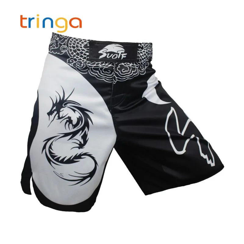 Мужские шорты MMa Muay Thai, тренировочные боксерские шорты для кикбоксинга с черепом, боксерские шорты для фитнеса, спортивная одежда для тренажерного зала, шорты