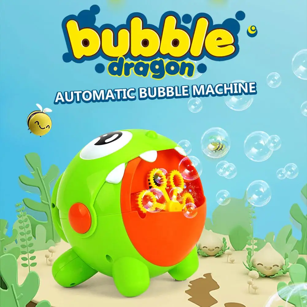 

Children's Automatic And Durable Bubble Blower Automatic Mode Blowing Bubble Machine USB Charging Cartoon Bubble Dragon Kids Toy