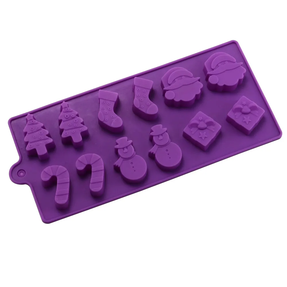 T0916P0158A Silicone Mold Santa Claus Snowman Pine Wand Sock detail 05