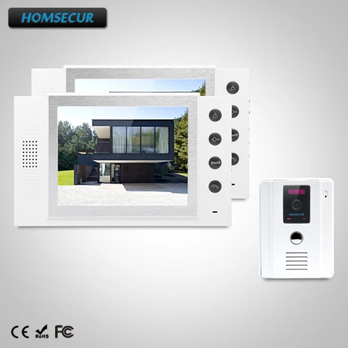 

HOMSECUR 8" Video Door Entry Security Intercom+White Camera for Home Security TC011-W + TM801-W