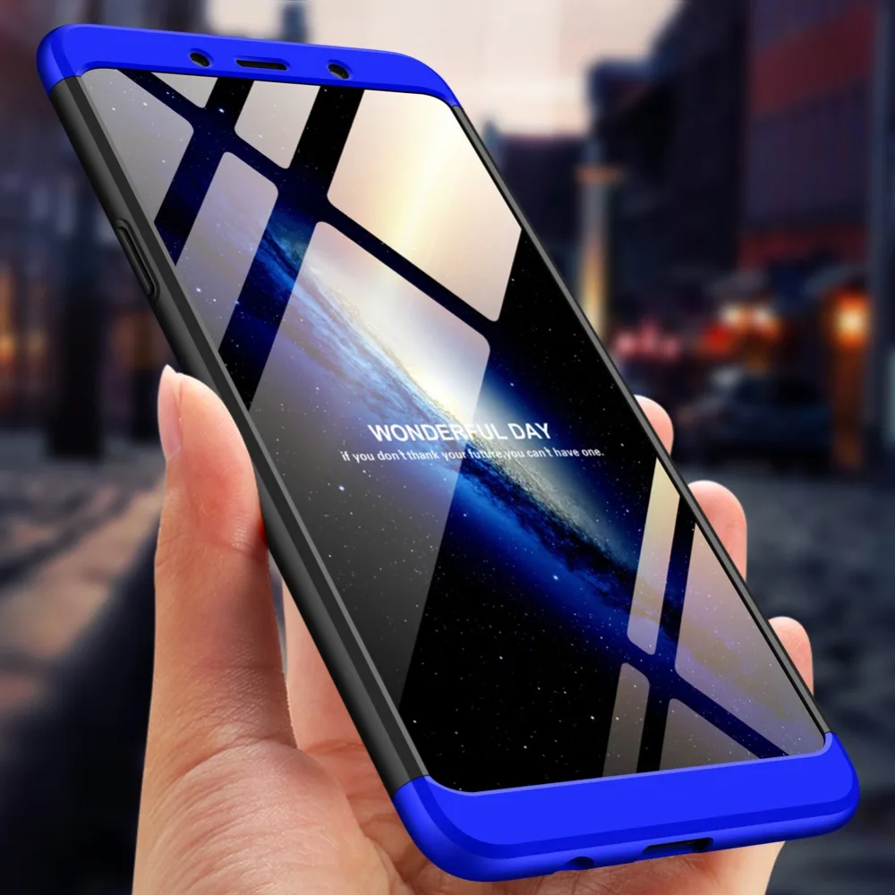 GKK 360 градусов Полная защита Гибридный чехол для Samsung A9 Pro 2018 противоударный