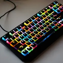 Механическая клавиатура с подсветкой полупрозрачный Keycap толстый pbt OEM профиль 104 ключ двойной кожи игровой колпачок клавиши клавиатуры для