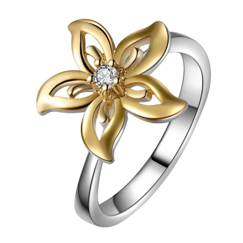 

2016 Fashion Jewelry Romatic Ring CZ Nice Flower Loving Ring AR170