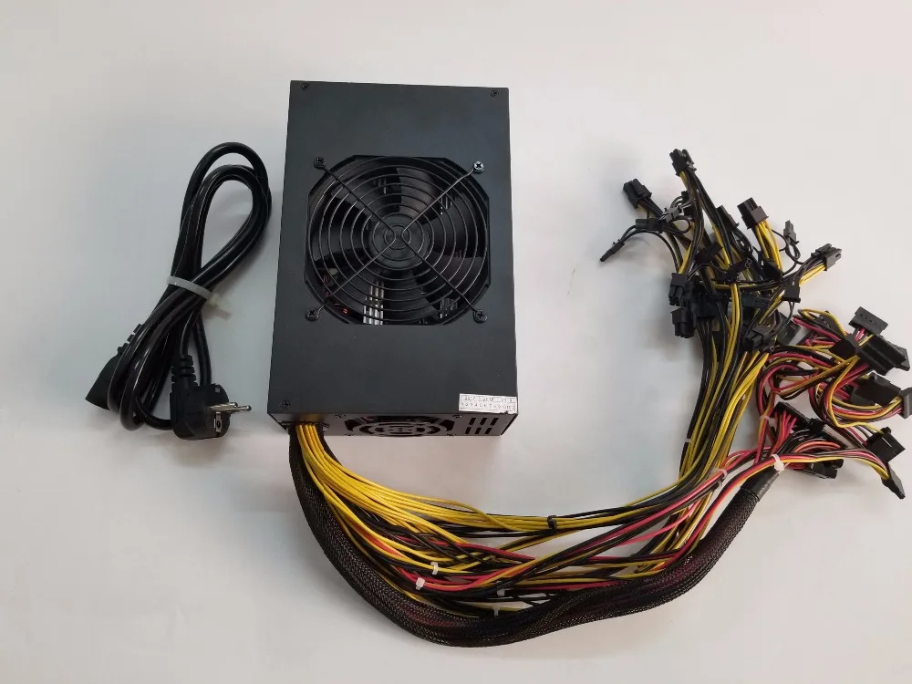 YUNHUI Золотой источник питания ETH Mining power 1600 Вт 12 В 133A включая 25 шт. 2 P 4 P 6 P 8 P 24 P разъемы с 3 шт. охлаждающий вентилятор