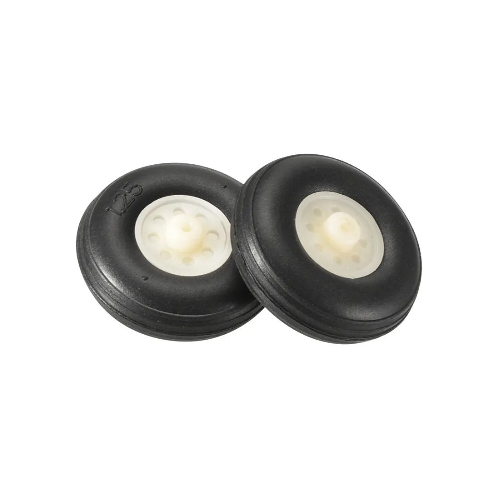 

Uxcell Newest 4PCS White Plastic 32mmOD 1.5mmID 10mm Thick Hub Black Foam RC Remote Control Airplane Wheel Toy Car Wheel