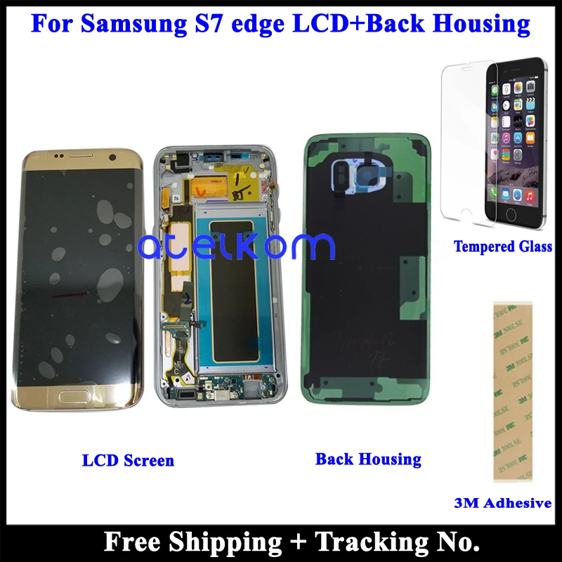 Оригинальный ЖК дисплей Amoled G935F S7 edge сменный сенсорный экран для SAMSUNG Galaxy золотой