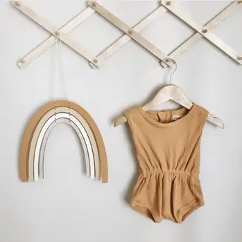 

2019 New ins Infant Toddler Corduroy Romper Sleeveless Simple Casual Baby Girls Spring Summer Rompers