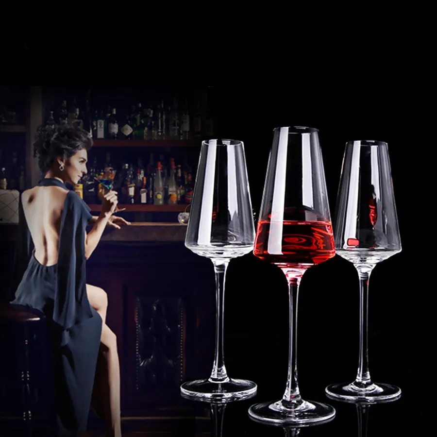 

High-grade 100ml Champagne Glass Lead-free Crystal Wine Glass Transparent Diamond Hand Glass 6pcs/suit