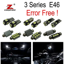 15pcs LED lamp interior dome map light kit for BMW E46 Sedan Coupe 318i 325i 328i 330i M3 (1999-2005)